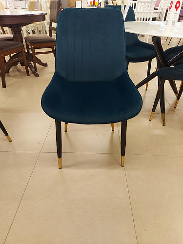 Стул на металлокаркасе Seda 1 latte / black / gold из шоурума 9